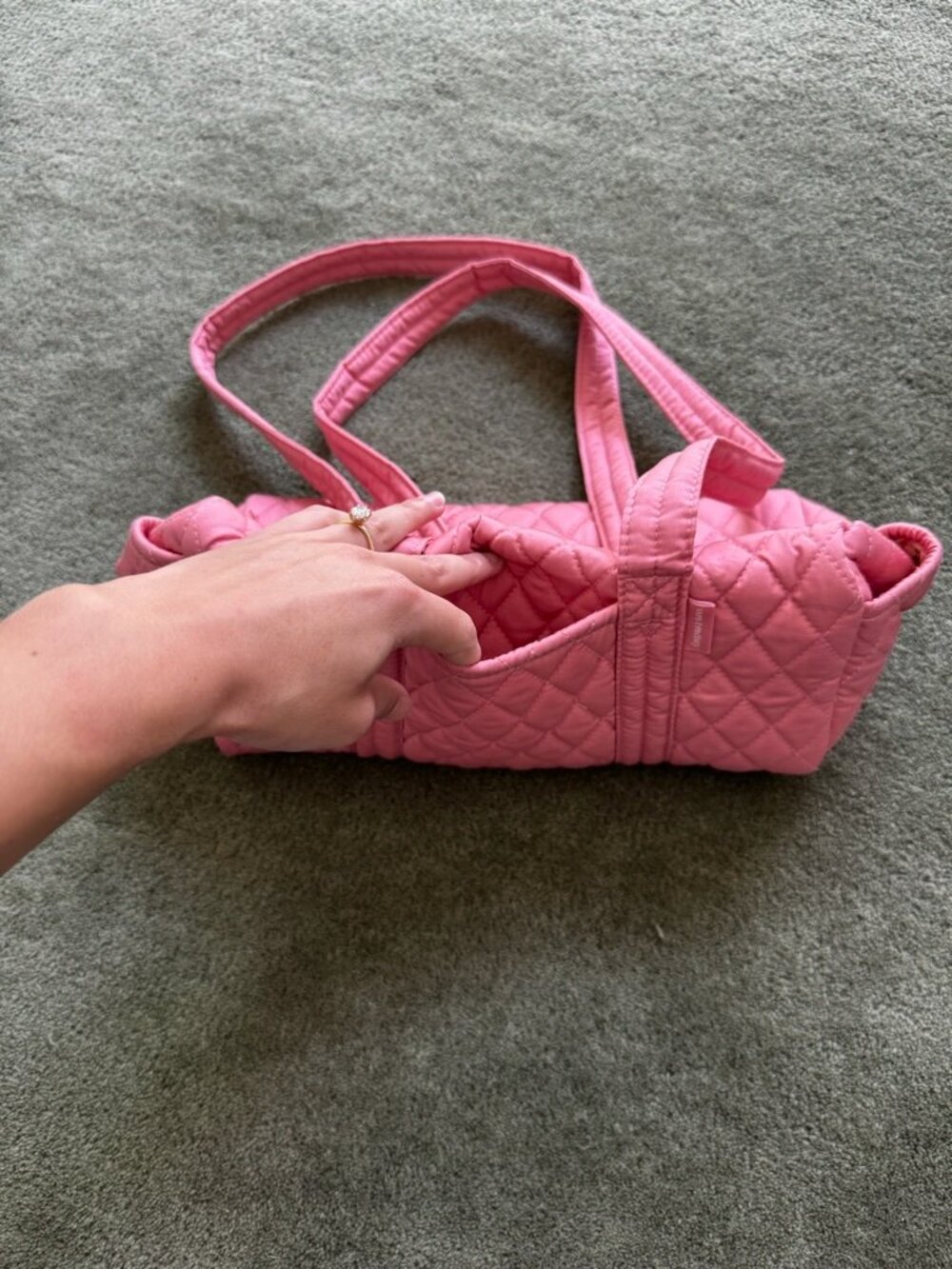 Vera Bradley Pink Quilted Handbag with Floral Interior NWT - Picture 10 of 10